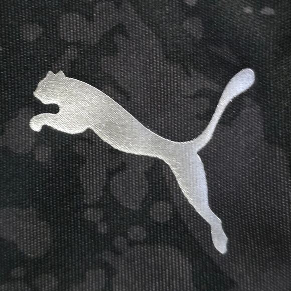 Puma Black Camo Sweat Shorts Boys M (10-12) Elastic Waist Drawstring - Picture 2 of 6